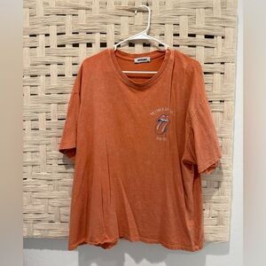 Free People Rolling Stones Daydreamer Oversized Boyfriend Band T Shirt